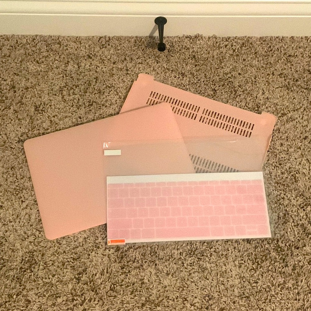 3 Piece Pink Hardshell Computer Case